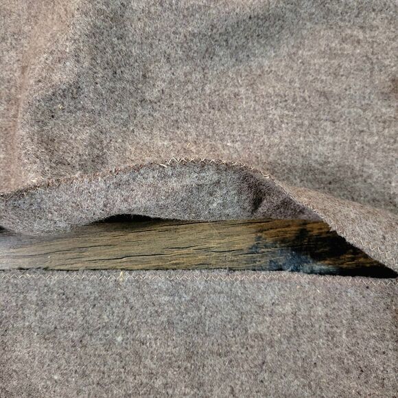 Boho Christmas Tree Skirt Wool Fringe Large Round Rustic Neutral Brown Simple - Picture 4 of 8